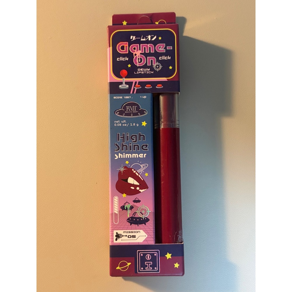 Romantic Beauty Game On Dewy Lipstick High Shine Shimmer Mission 05 0.08oz NEW